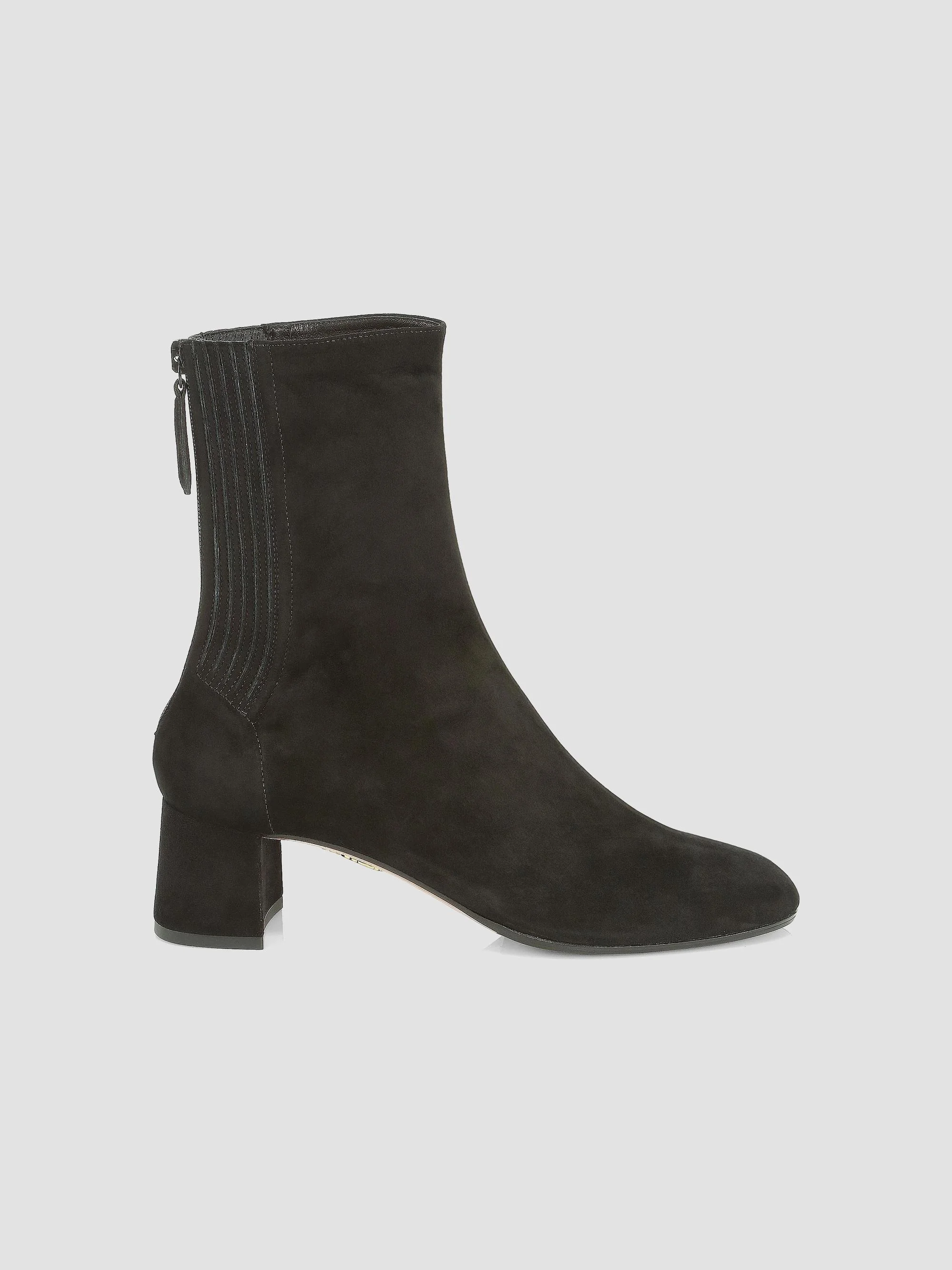 Women's Saint Honore 50MM Suede Booties - Black - 1