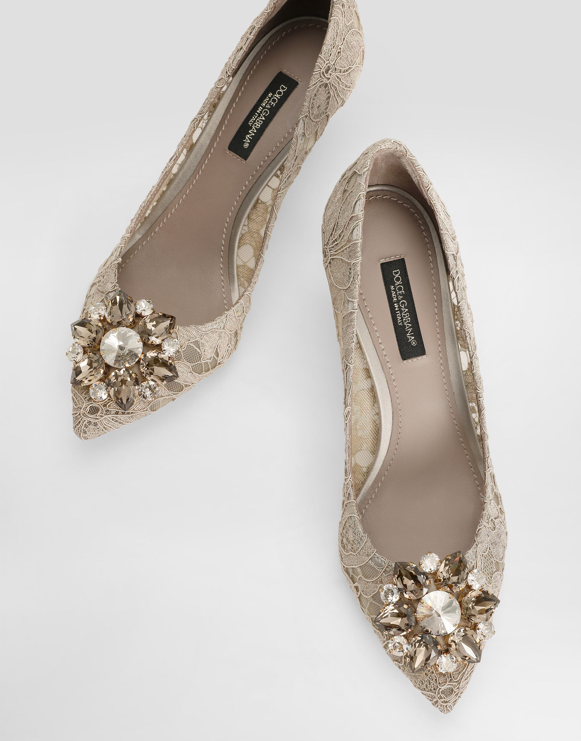 Pump in Taormina lace with crystals - 4
