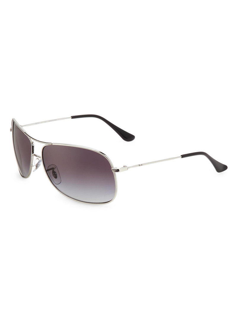 Women's RB3267 64MM Square Wrap Aviator Sunglasses - Grad Smoke 1