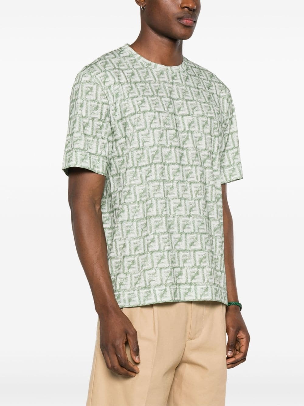 FF motif cotton T-shirt - 3