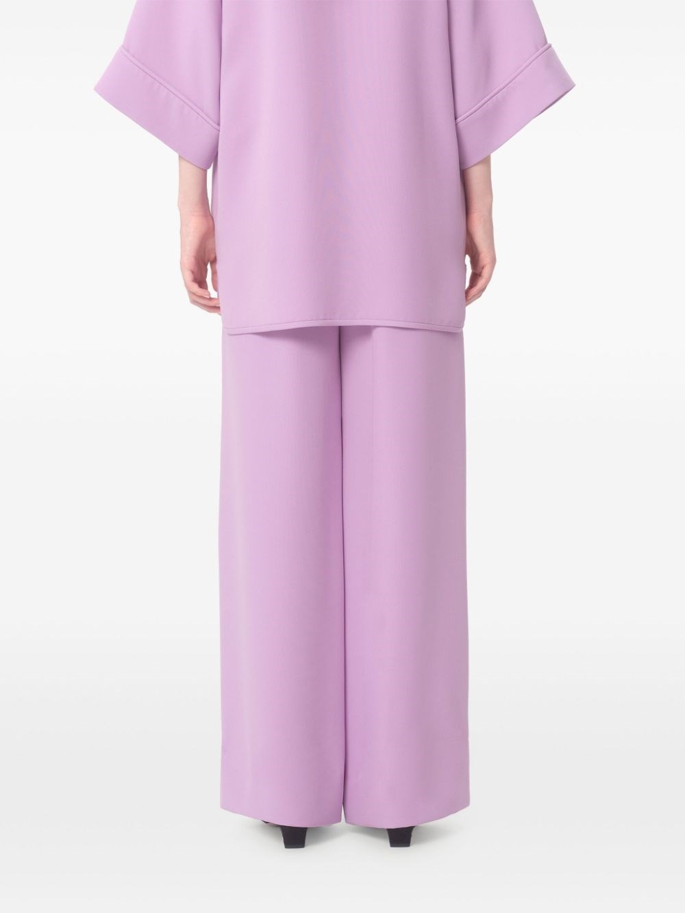 ボトムスその他 Valentino Wide lilac silk pants VALENTINO GARAVANI Silk-cady wide-leg pants | NET-A-PORTER