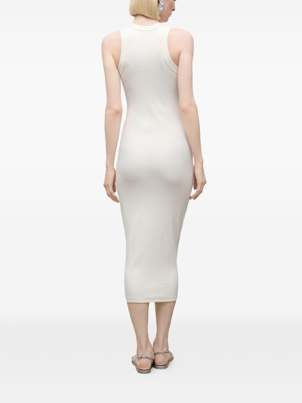 crystal-embellished ribbed knit dress - 3