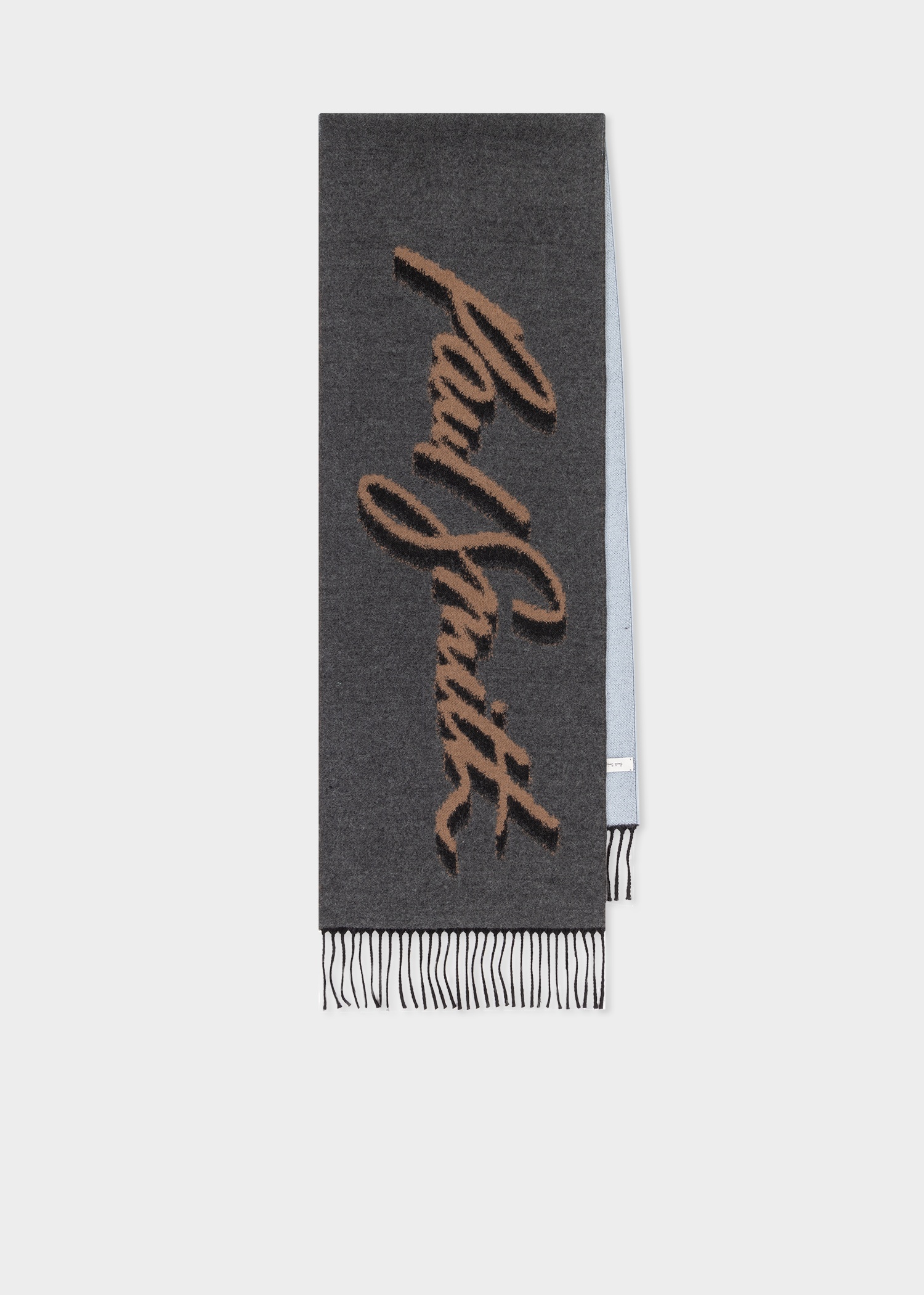 Colour-Block 'Shadow Logo' Jacquard Wool-Blend Scarf - 1