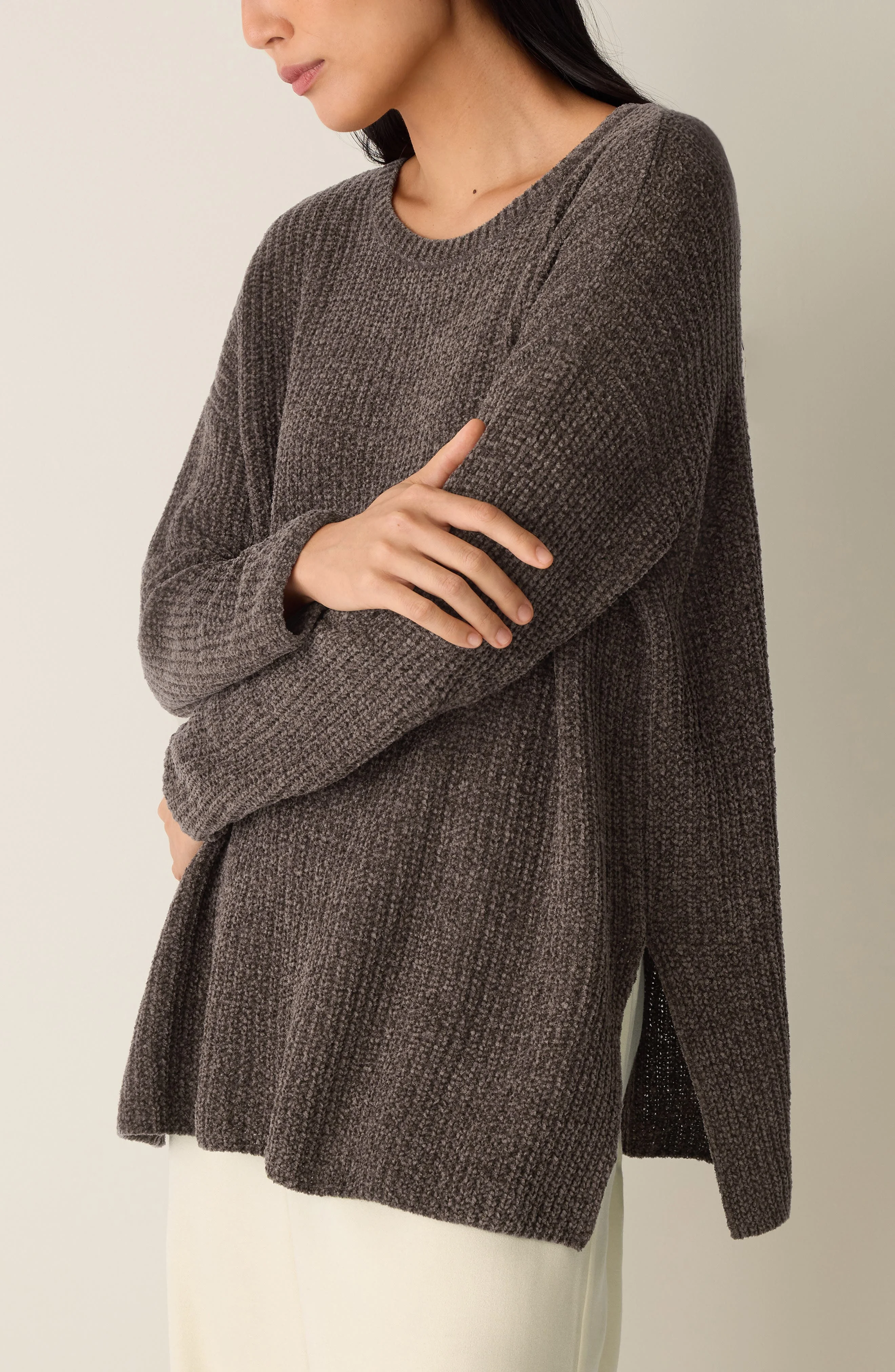 Eileen Fisher Chenille Rib Sweater in Rye at Nordstrom - 1