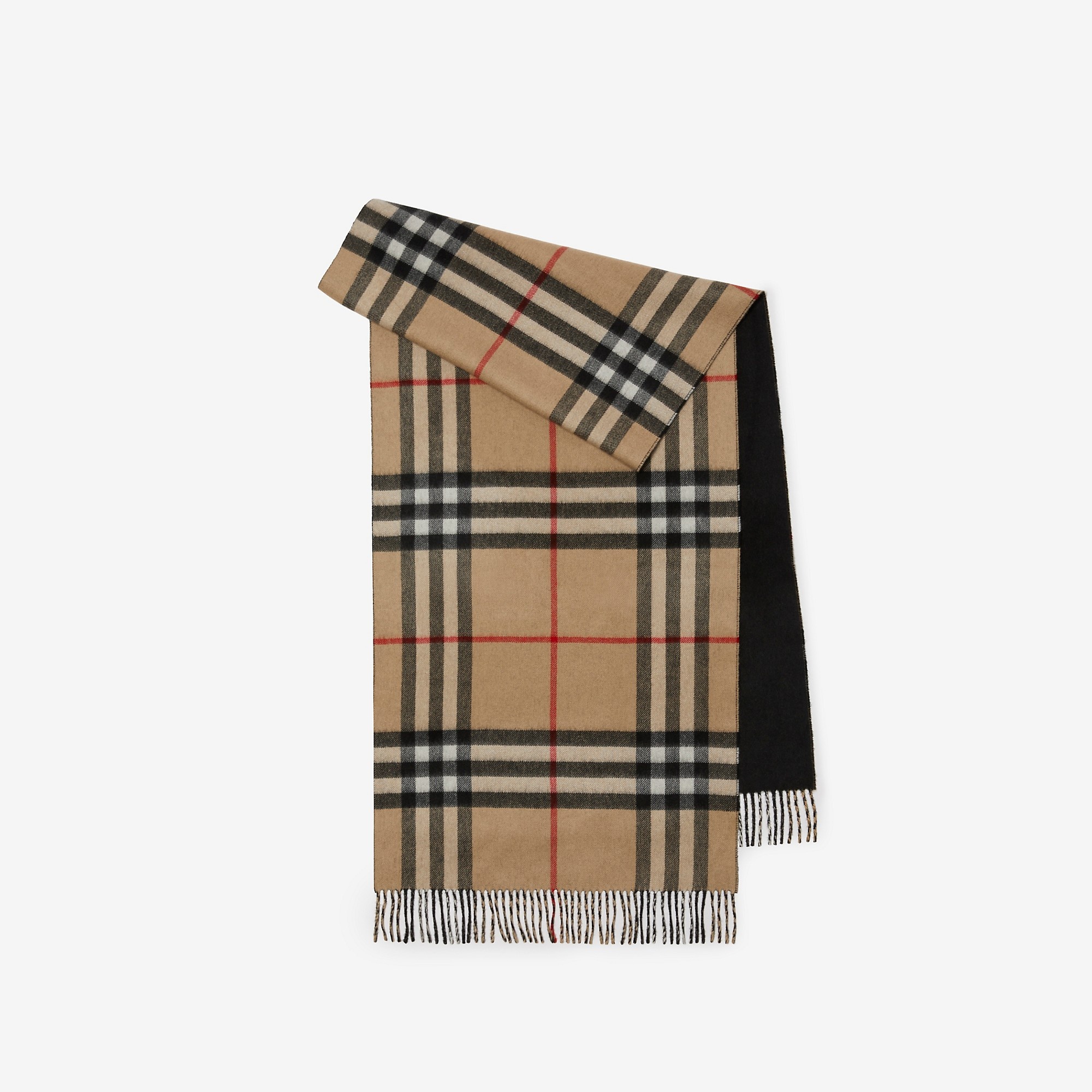 Reversible Check Cashmere Scarf - 1