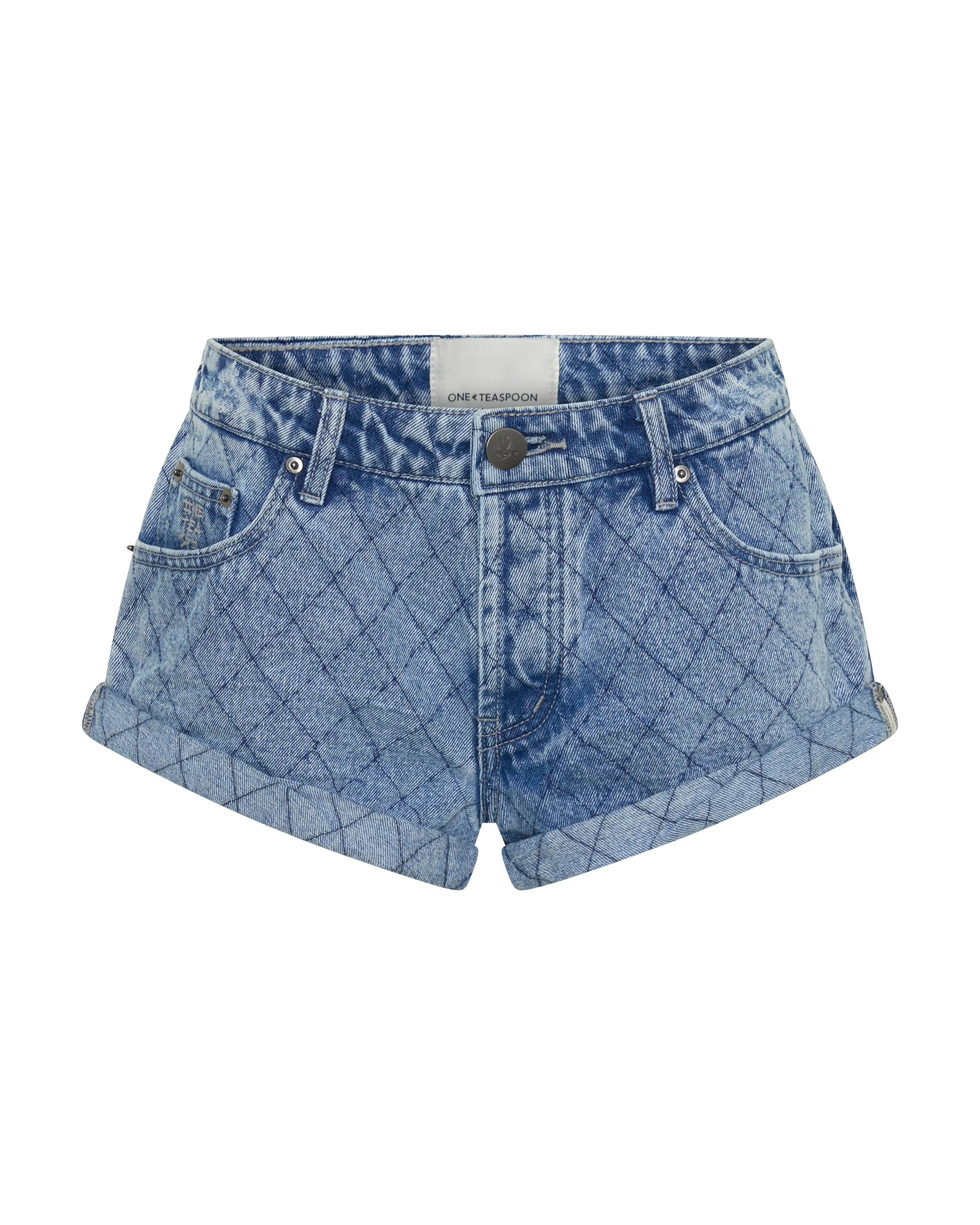 Bandits Low Waist Denim Shorts - Harlequin Salty Dog - 1