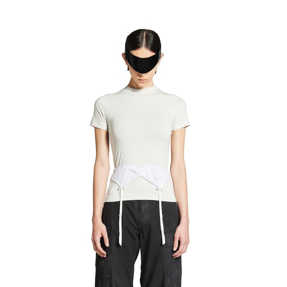 Women's Lingerie T-shirt in Dirty White - 5