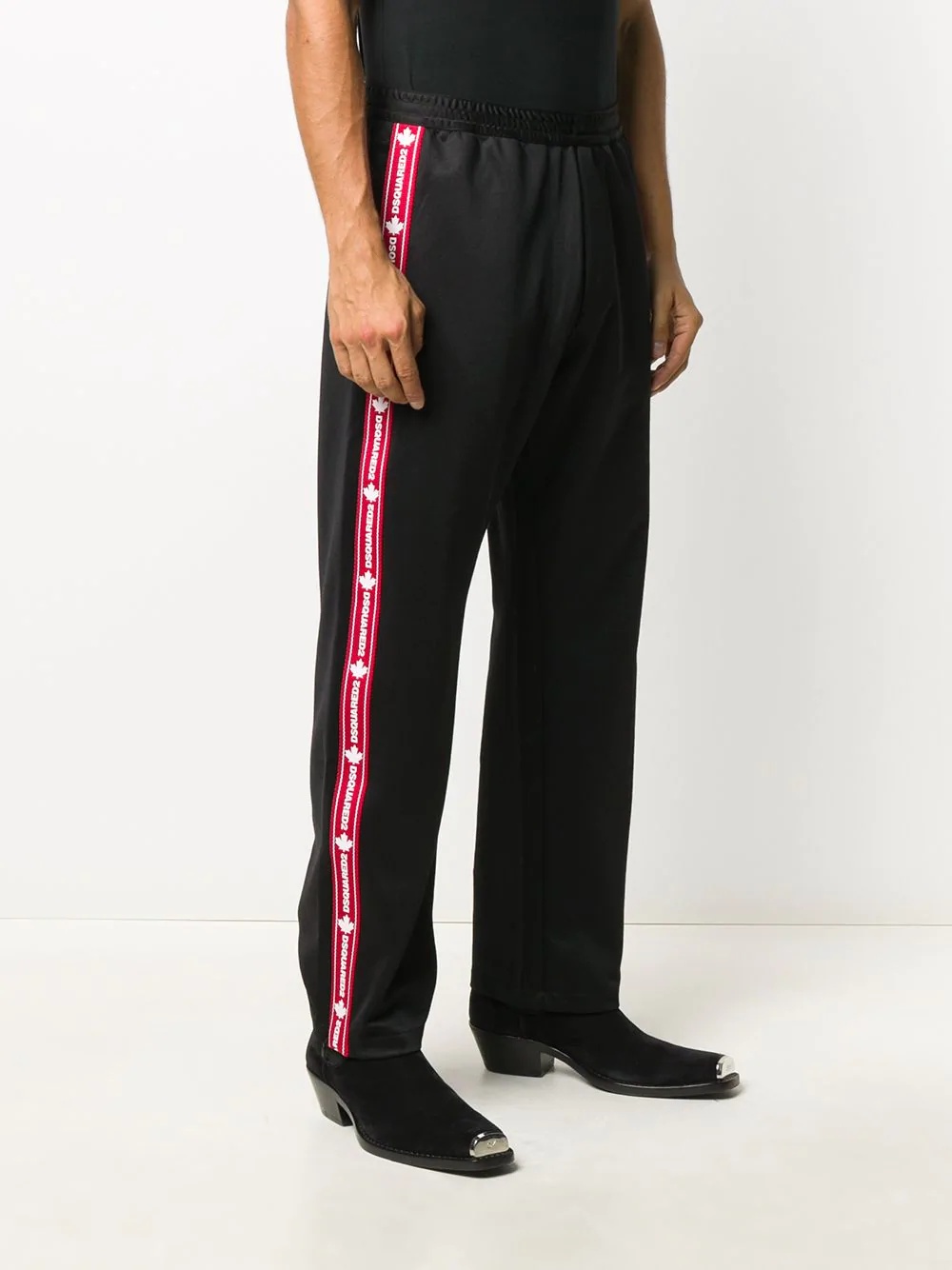 side logo detail straight-leg track pants - 3