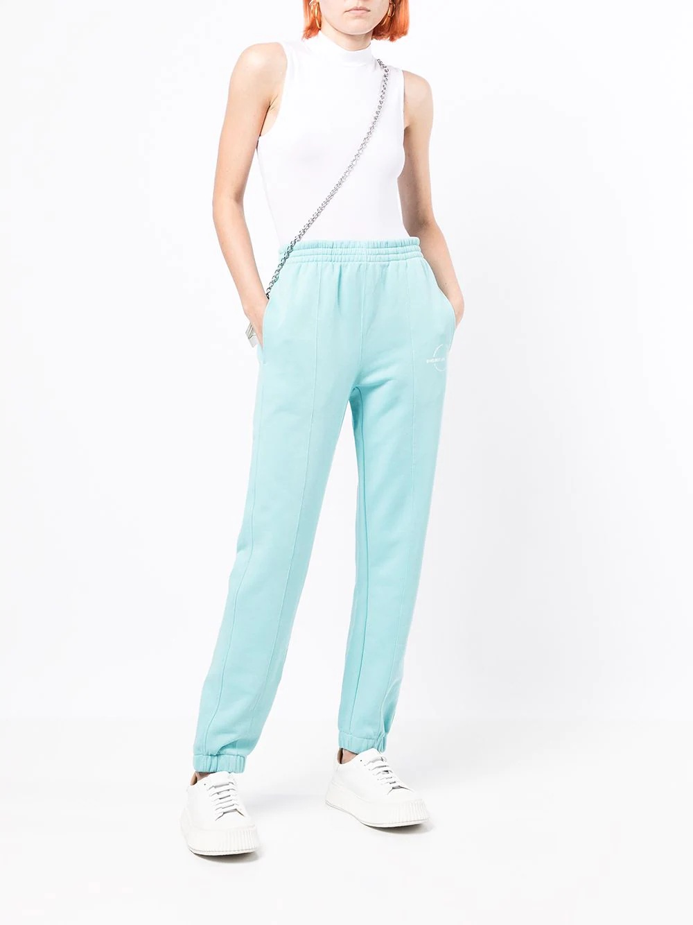 logo-embroidered cotton track pants - 2