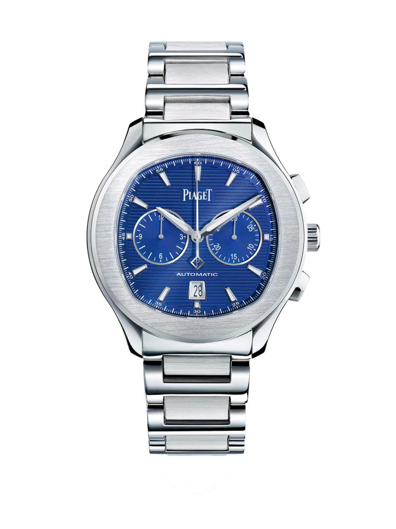 Polo S Stainless Steel Unisex Chronograph Bracelet Watch - Silver Blue 1