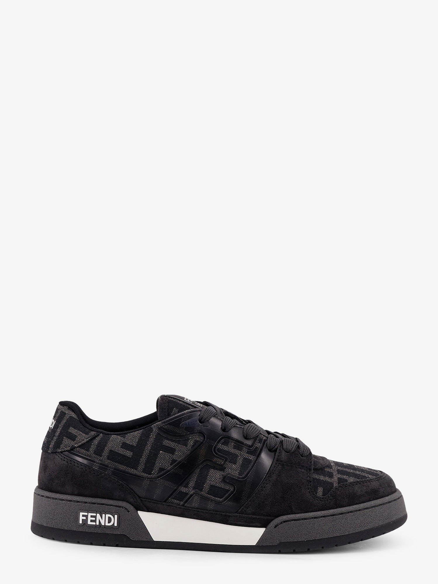 Fendi Fendi Match Ff Jacquard And Suede Sneakers - 1