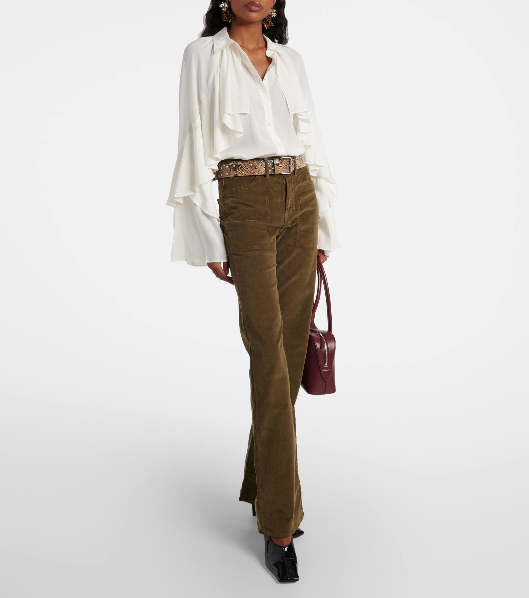 Demaris ruffled silk-blend blouse - 2