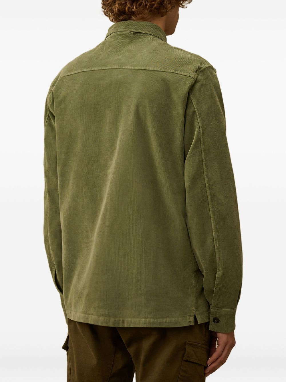 corduroy patch-pocket shirt - 3