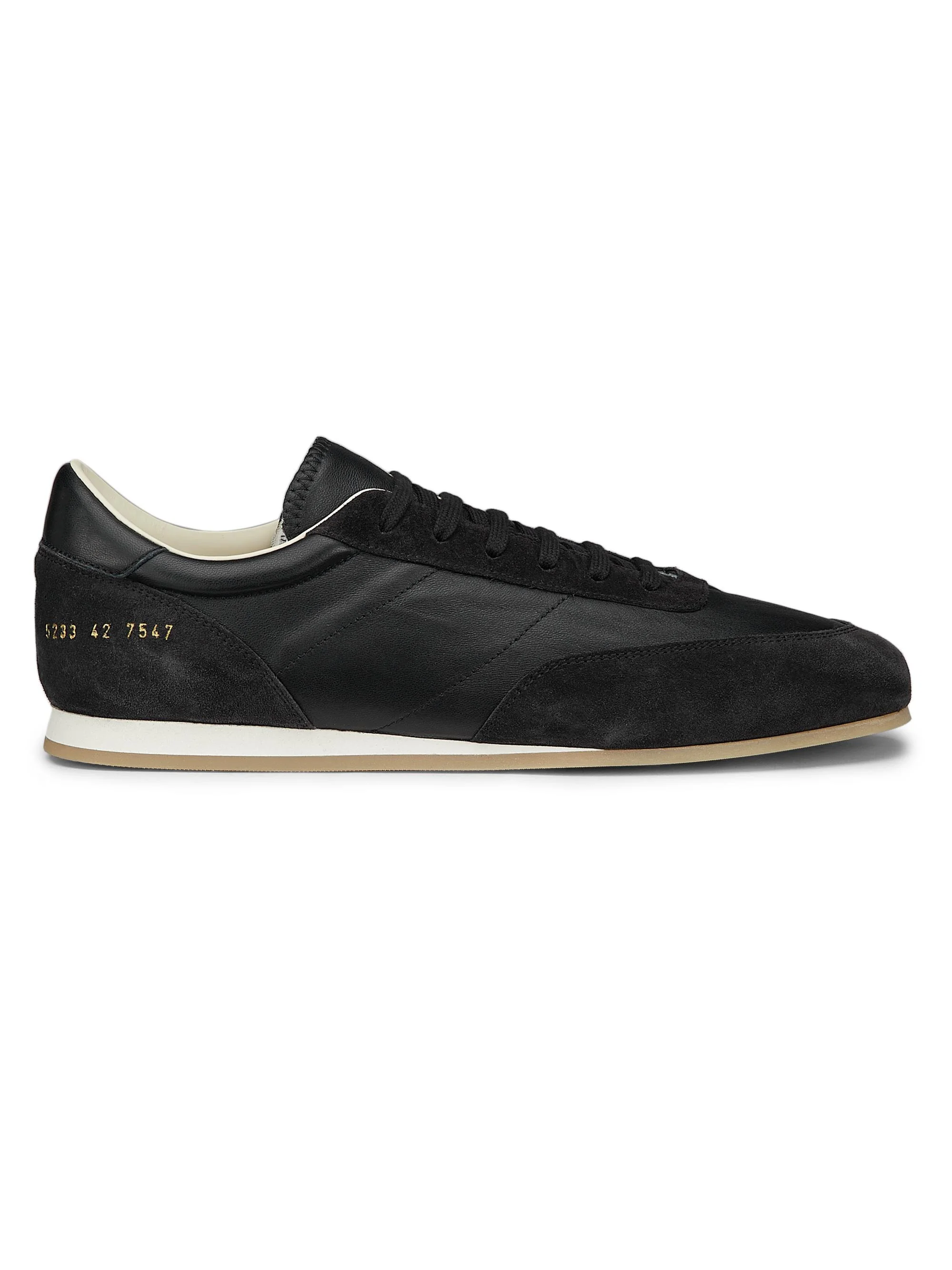 Men's Minimal Runner Sneakers - Black - 1