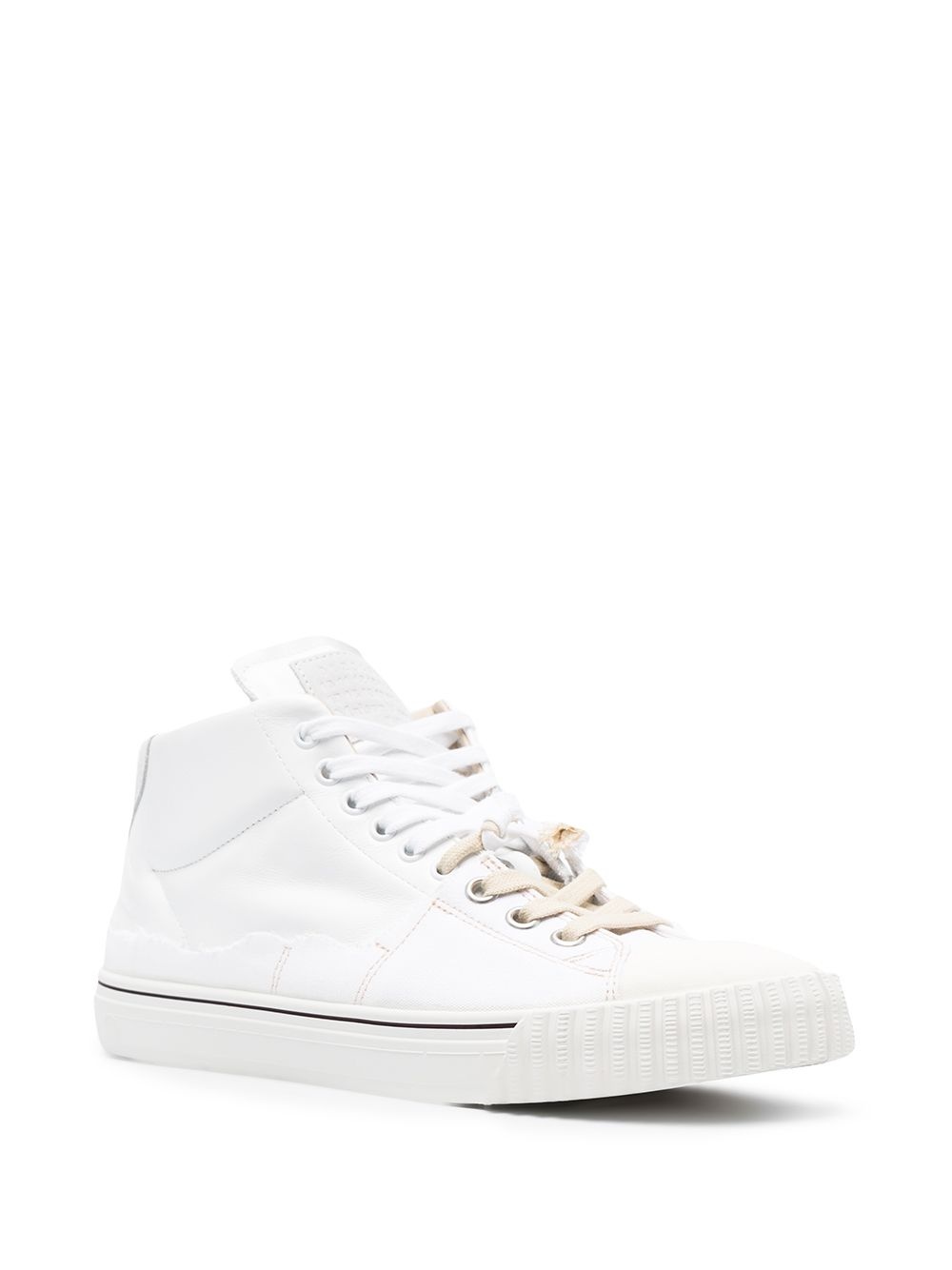 high-top leather sneakers - 2