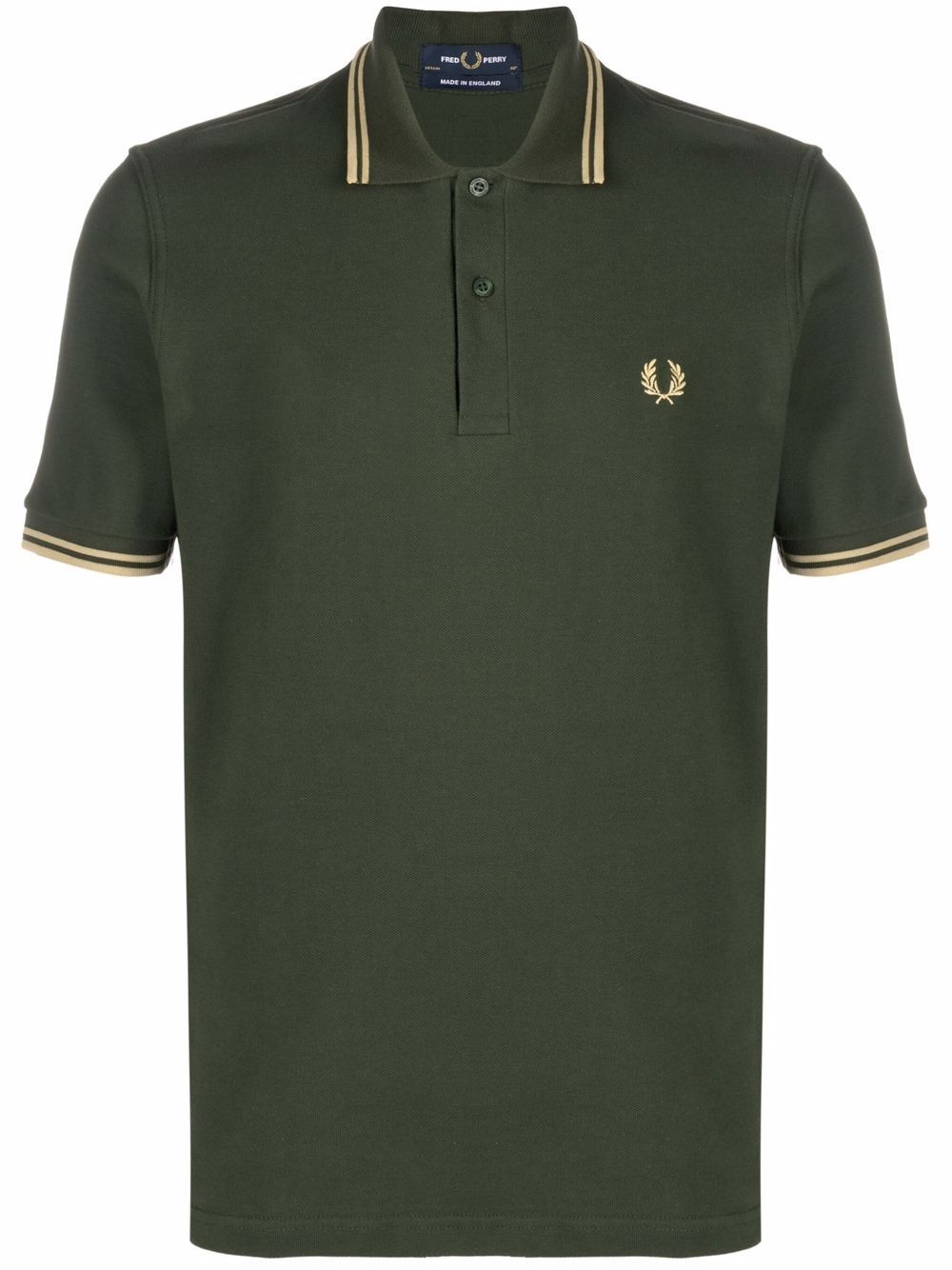 embroidered-logo cotton polo shirt - 1