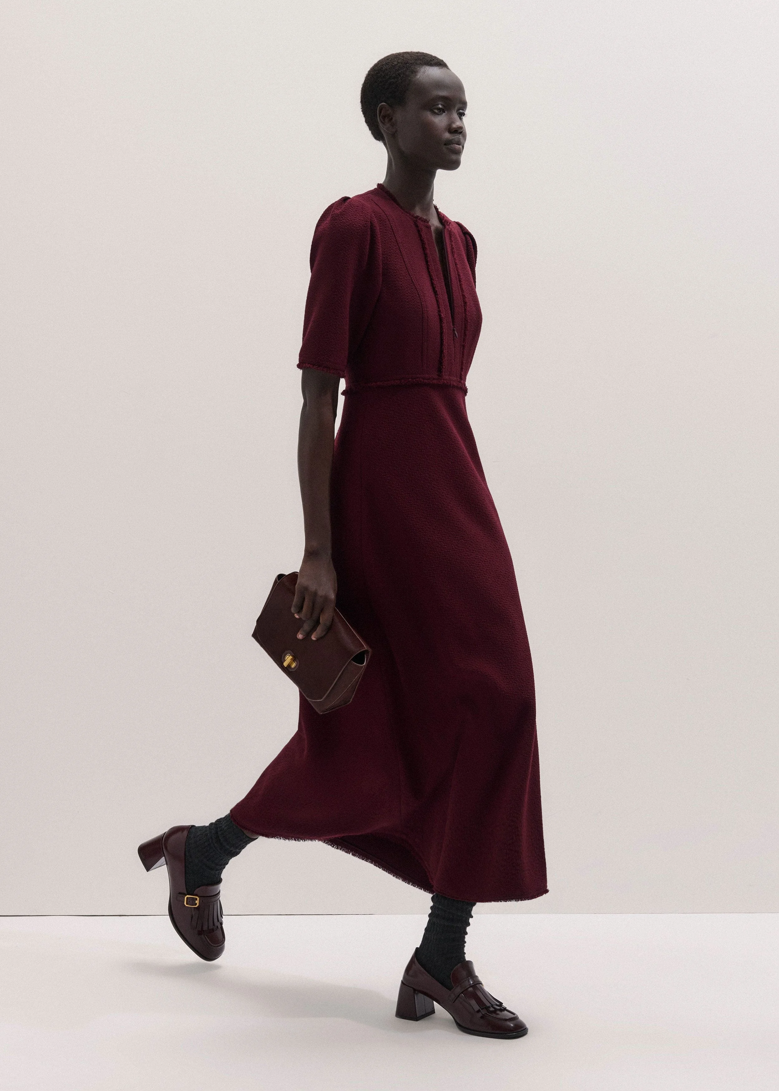 Fringe Slim Midi Dress - 1