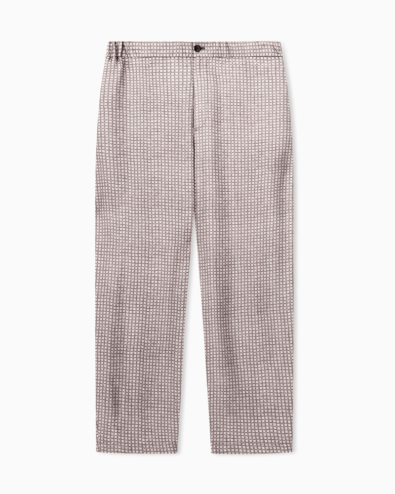 PRINTED VISCOSE FLAT-FRONT TROUSERS 1