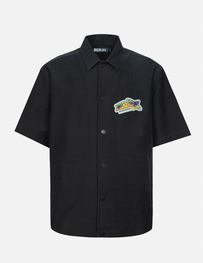 3D Badge and Digital Print Oversized Short-Sleeve Shirt 1