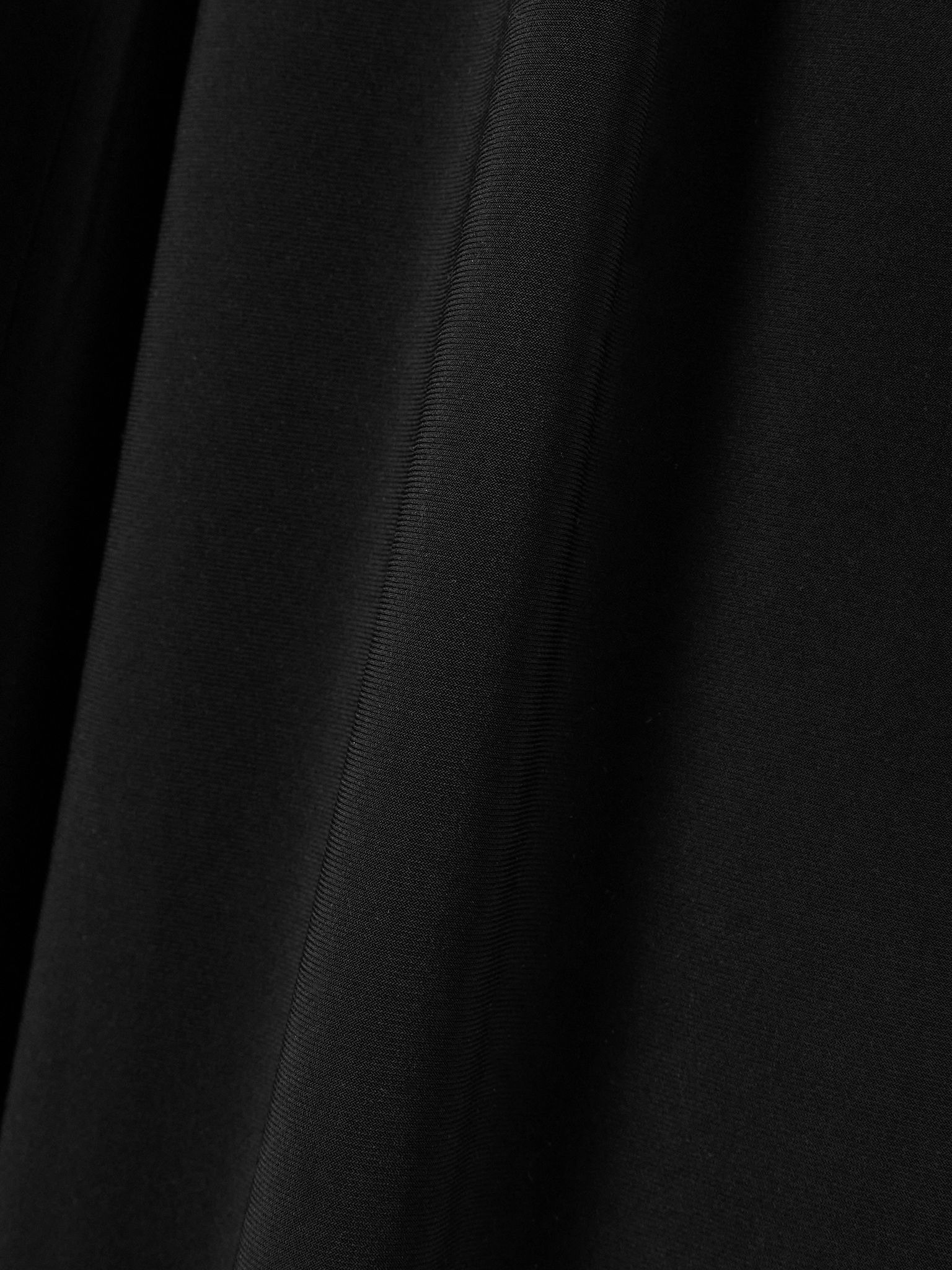Pleated stretch-jersey wide-leg pants Black - 4