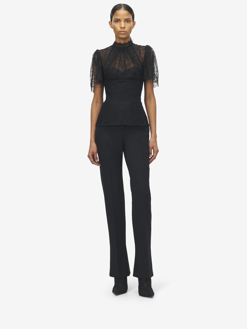 Alexander McQueen Wool Gabardine Tailored Trousers outlook