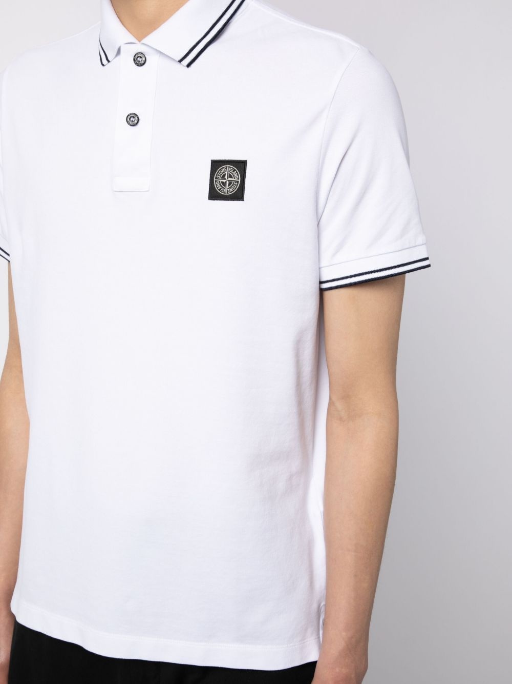 stripe-trim piqué polo shirt - 5