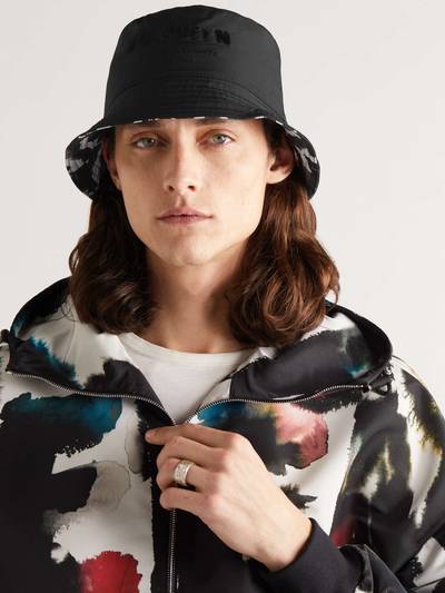 Alexander McQueen Reversible Logo-Embroidered Printed Shell Bucket Hat outlook