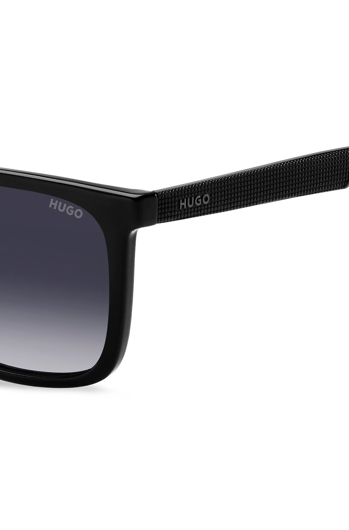 BLACK SUNGLASSES WITH PATTERNED TEMPLES - 3