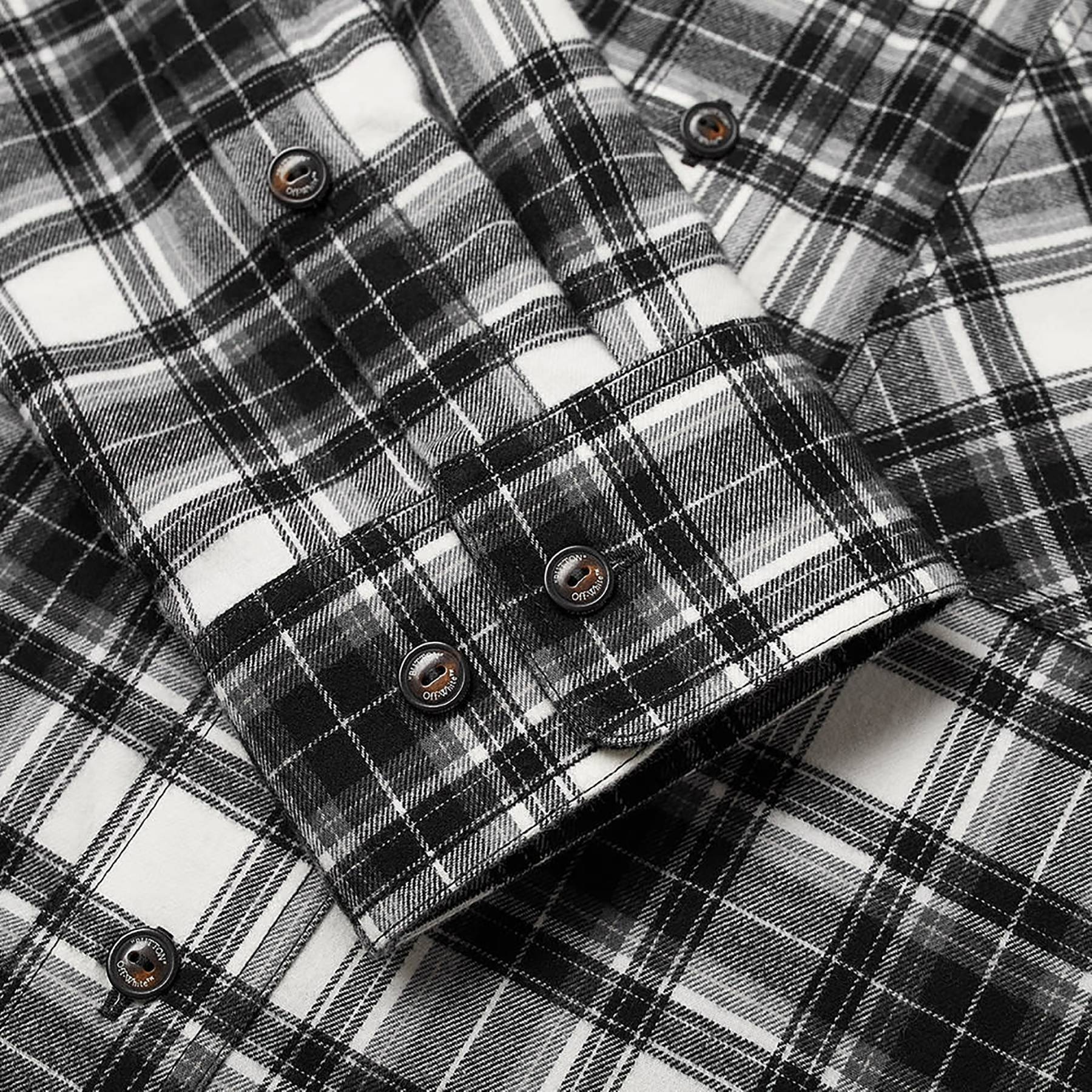 Off-White Check Arrow Flannel Shirt 'Black/White' - 3
