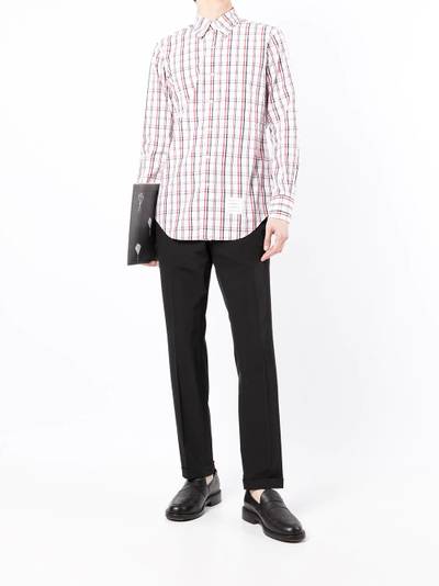 Thom Browne check-pattern cotton shirt outlook