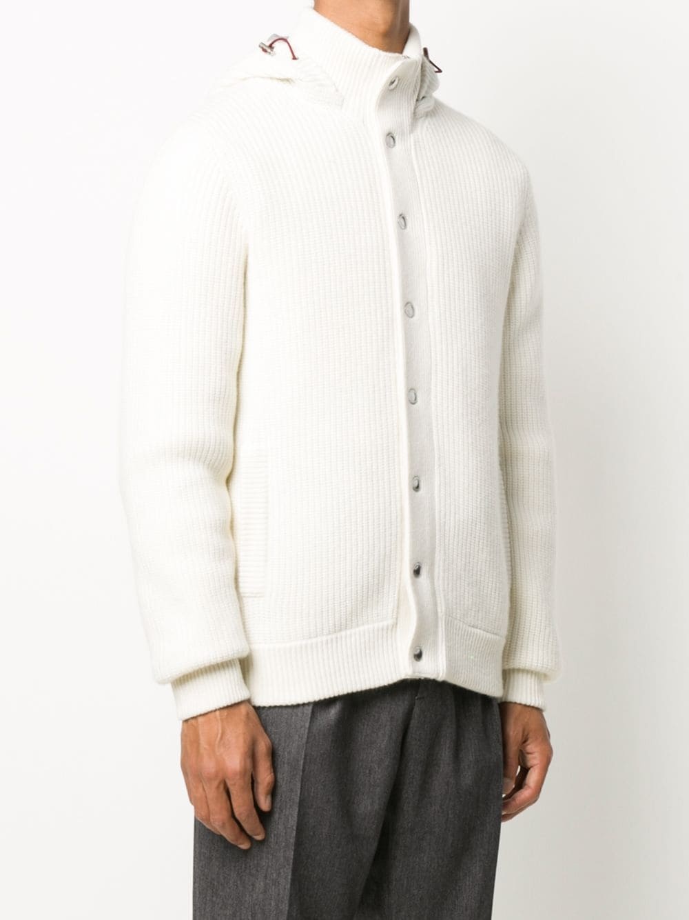 ribbed hooded jacket - 3