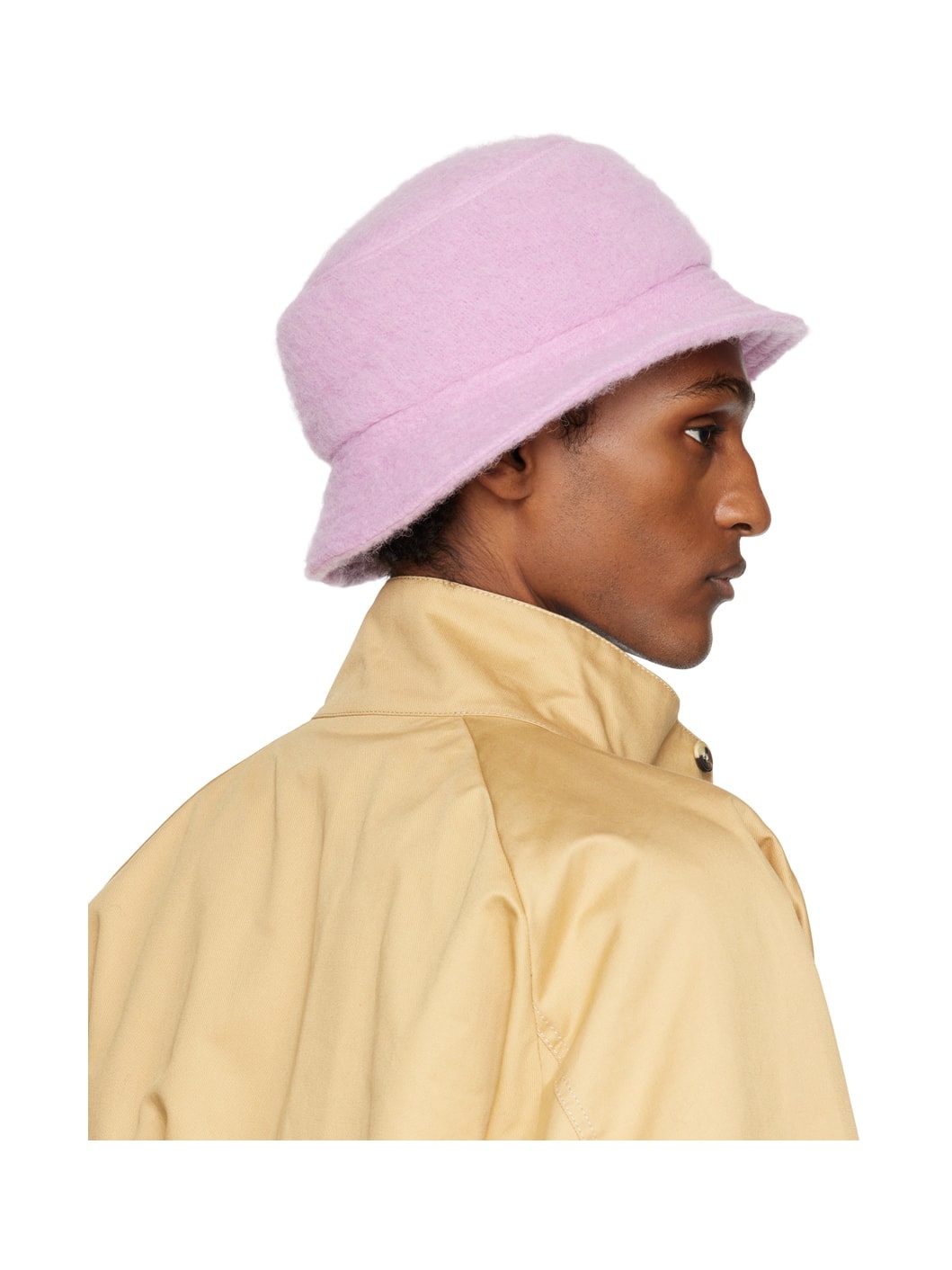 SSENSE Exclusive Pink Furry Bucket Hat - 3