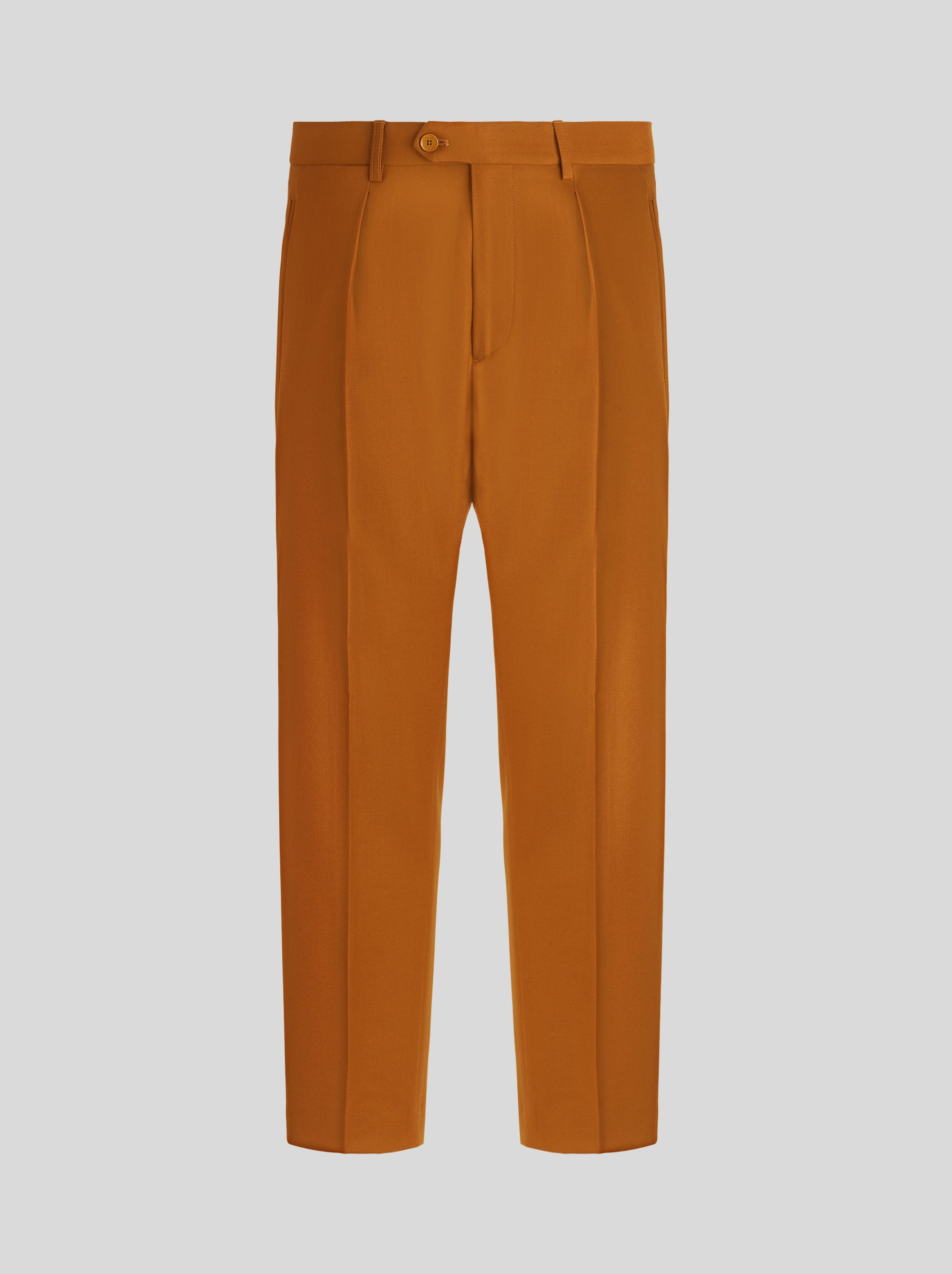 WOOL TROUSERS WITH ONE TUCK - 1