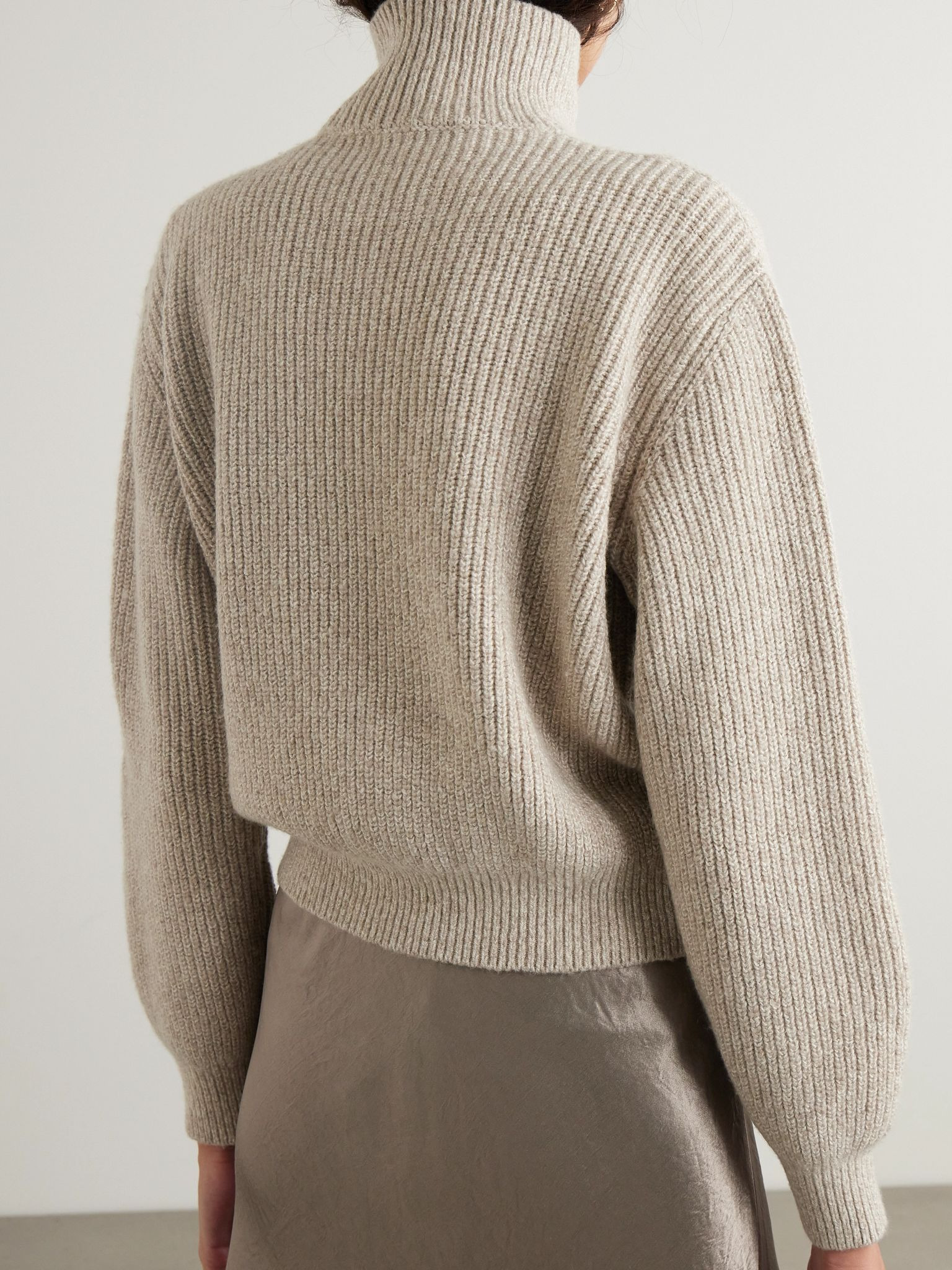 Cashmere turtleneck sweater Sand - 3