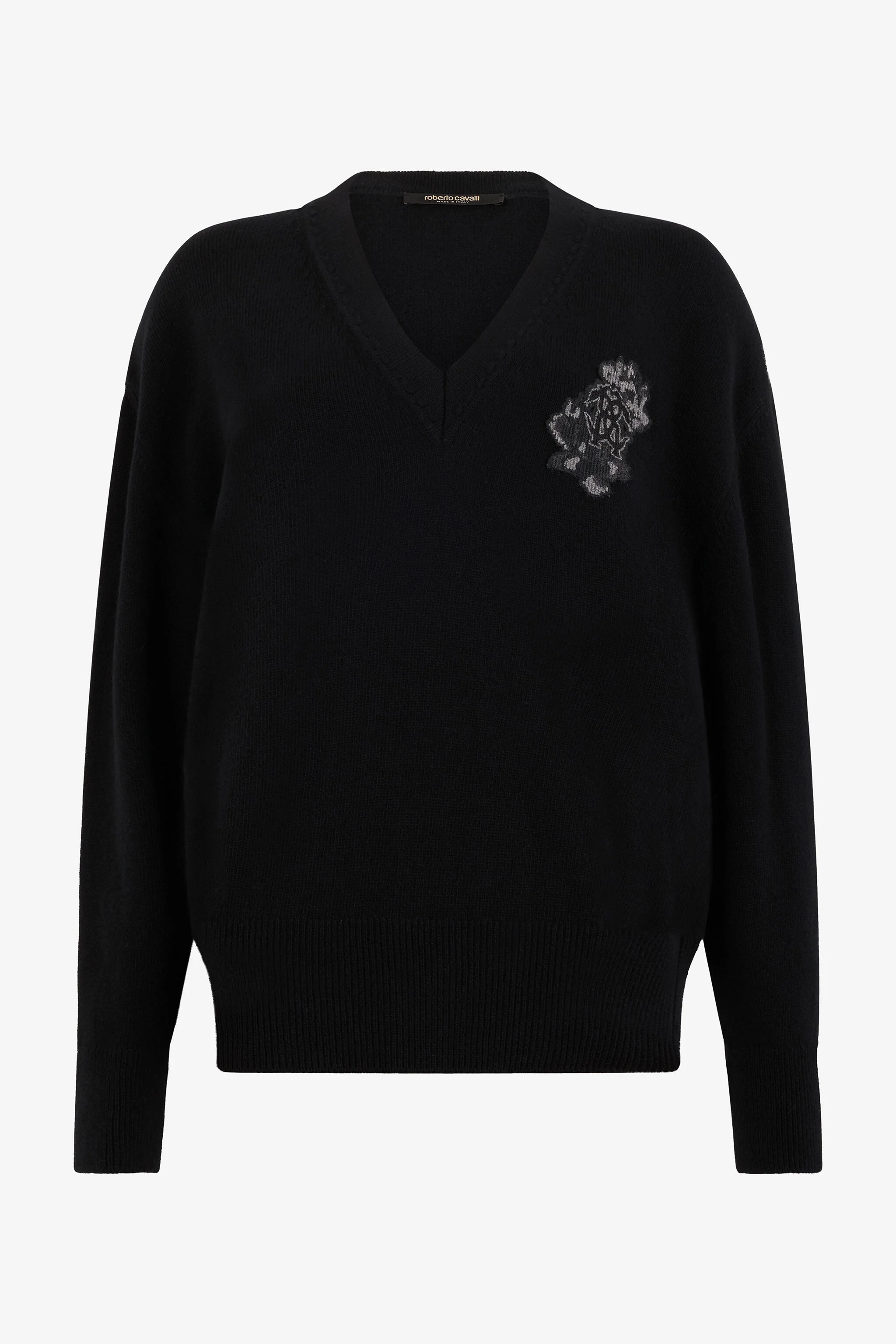 Black sweater with Monogram Mirror Snake - 1
