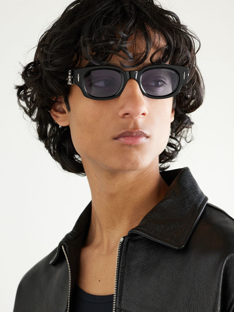 CUTLER AND GROSS + The Great Frog D-Frame Acetate Sunglasses Black outlook