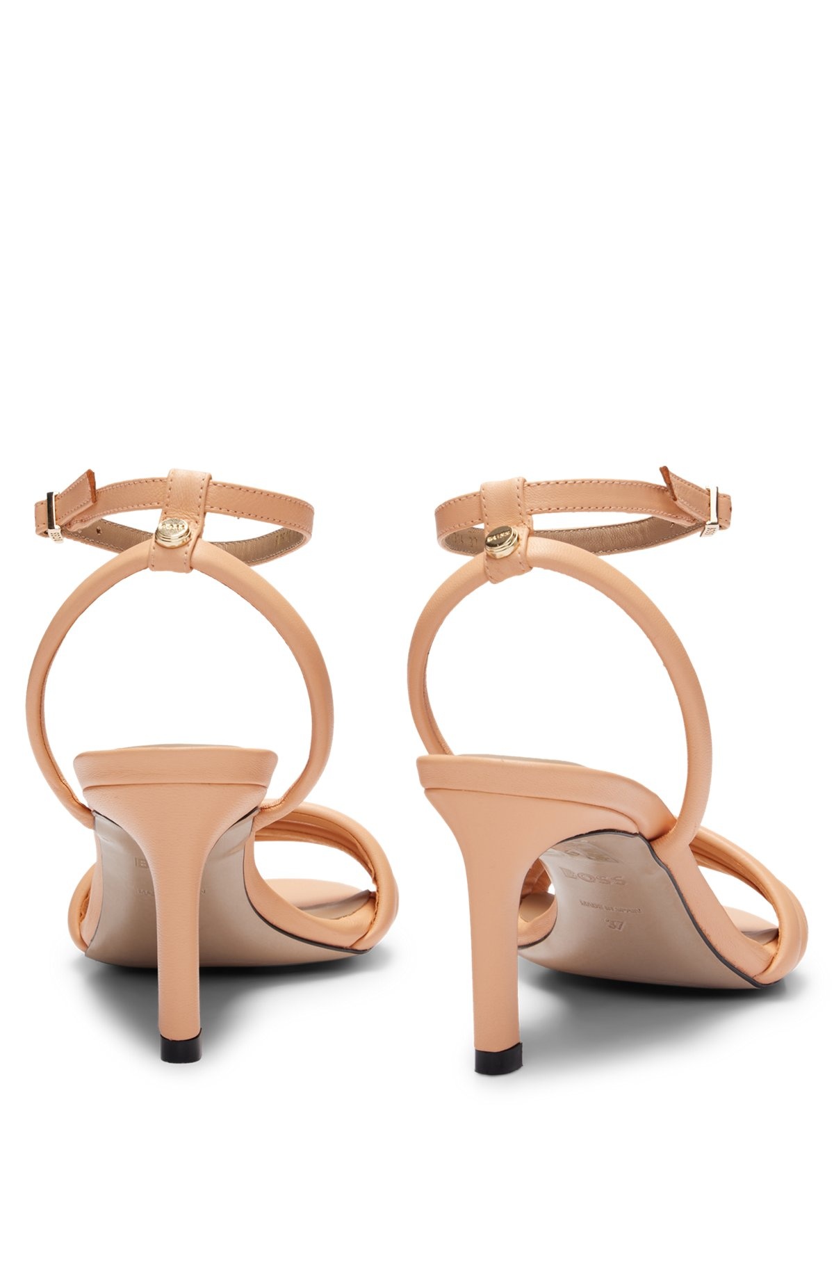 STRAPPY SANDALS IN NAPPA LEATHER WITH A 7CM HEEL - 6