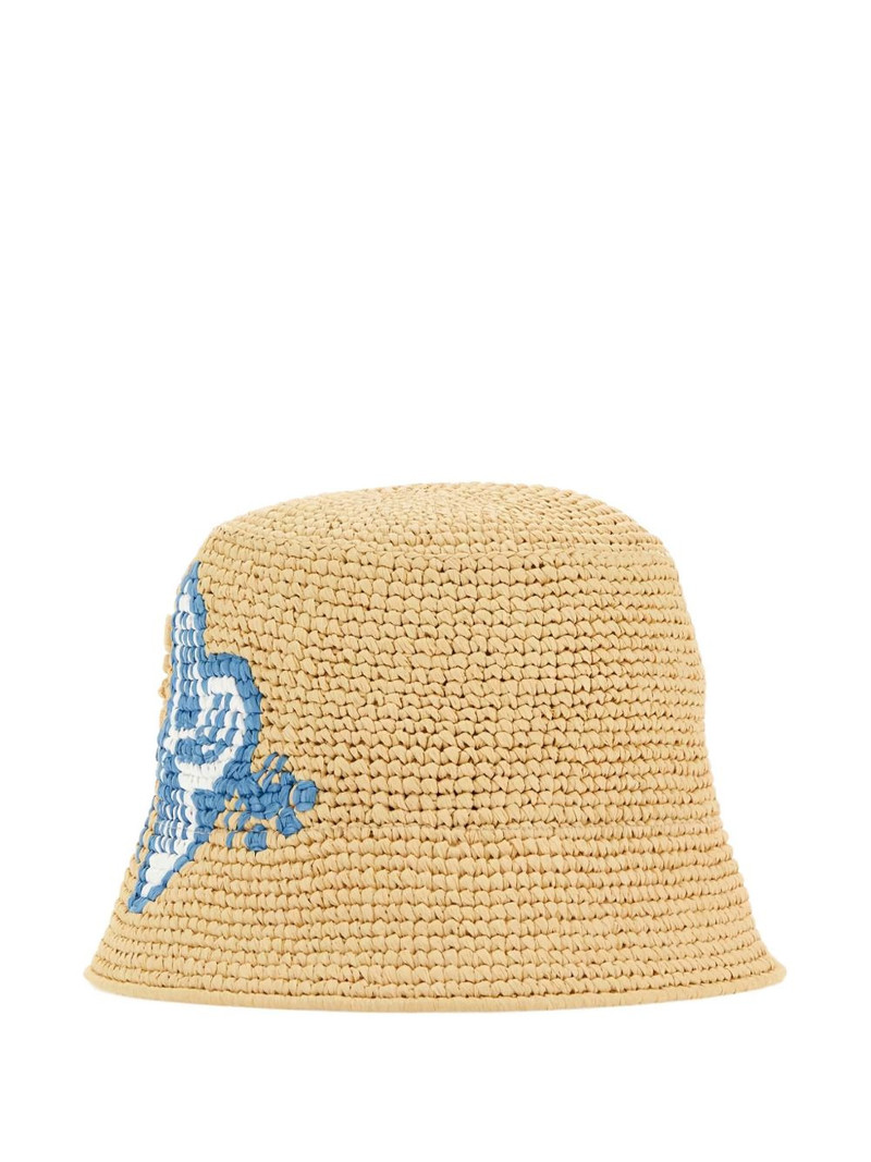 Prada raffia bucket hat outlook