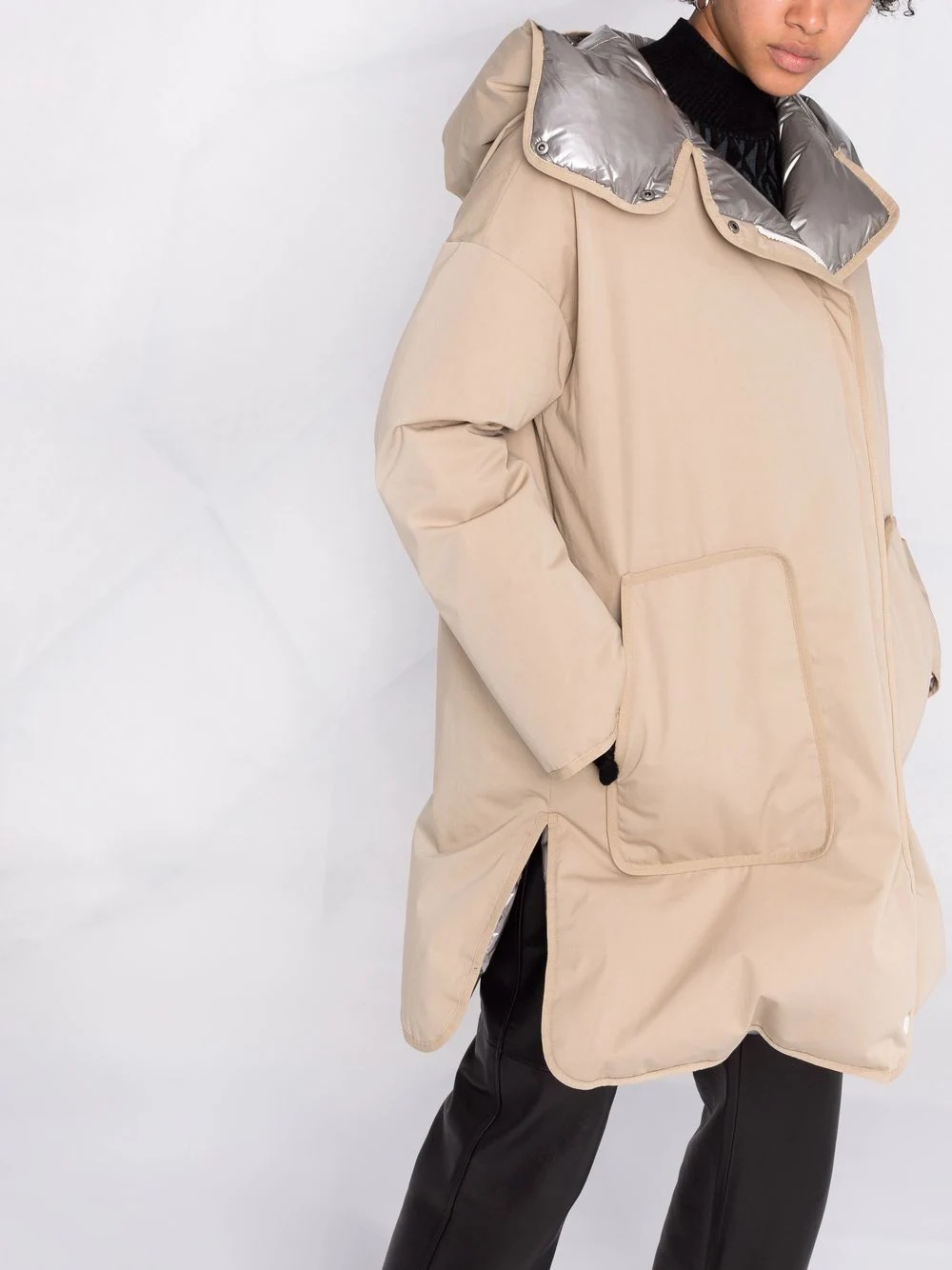 padded metallic-lined jacket - 5
