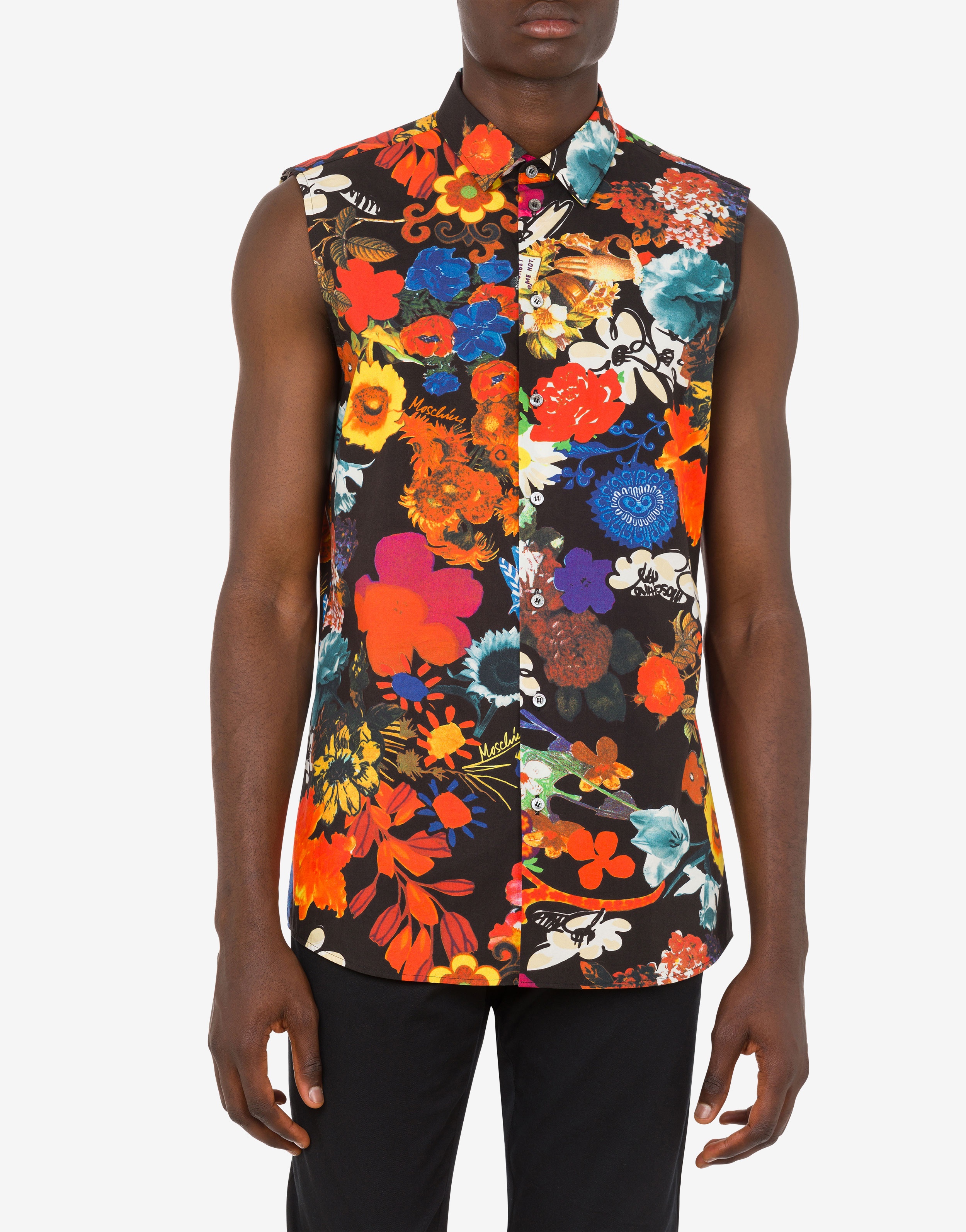 ALLOVER FLOWERS SLEEVELESS SHIRT - 2