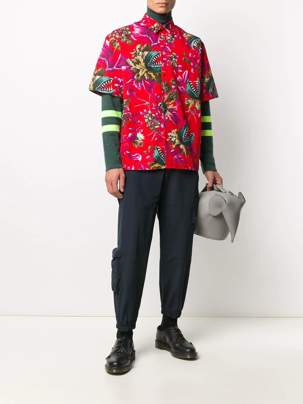 Venus flytrap-print shirt - 2