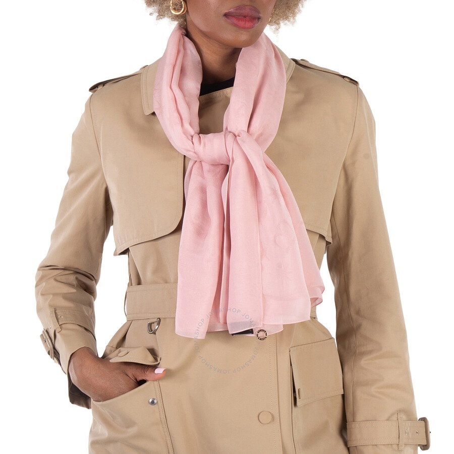 Bvlgari Pink Logomania Silk Maxi Stole 245356 - 2