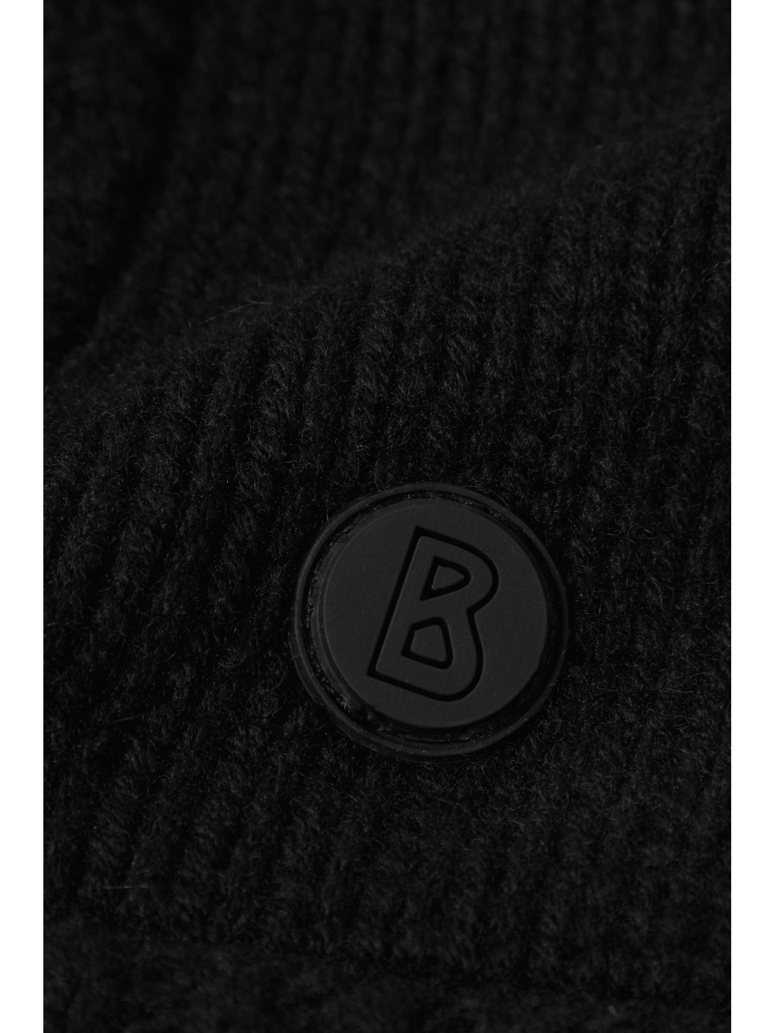 Berny appliquéd wool and cashmere-blend hood Black - 3