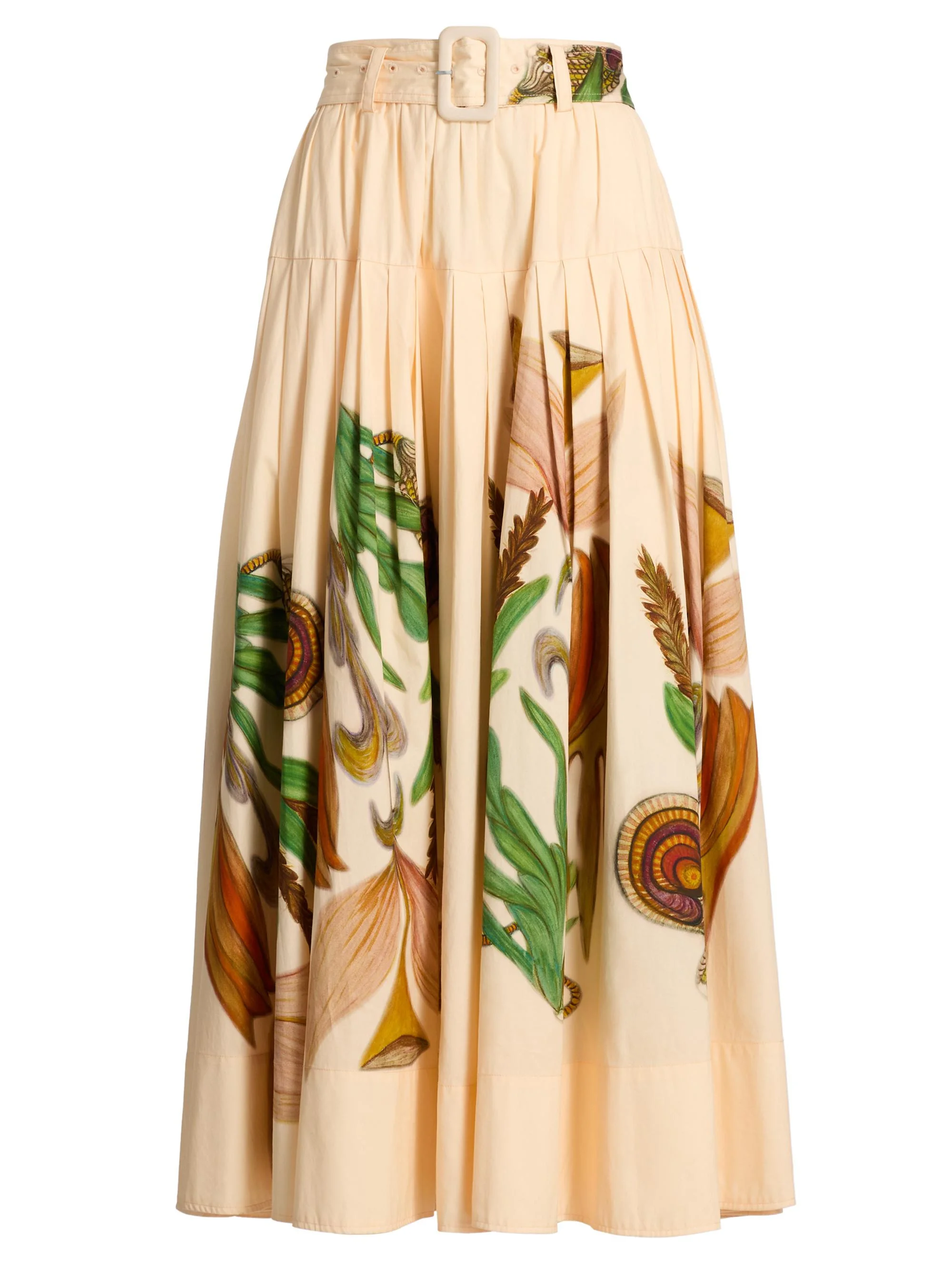 Women's Anna Zemankova Filigree Belted Midi-Skirt - Inner Nature - 1