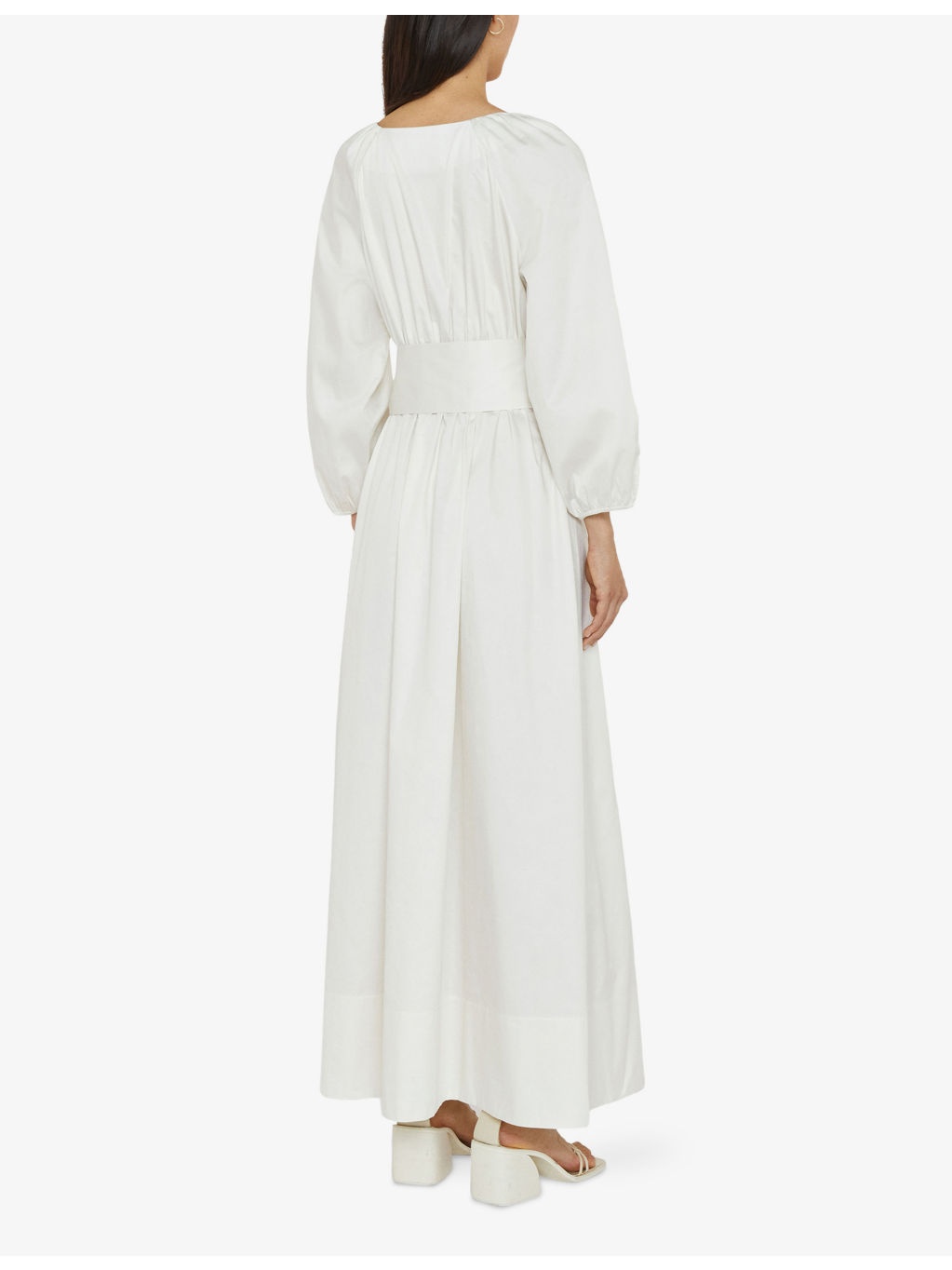 Bellan Tie-Belt Cotton Maxi Dress - 3