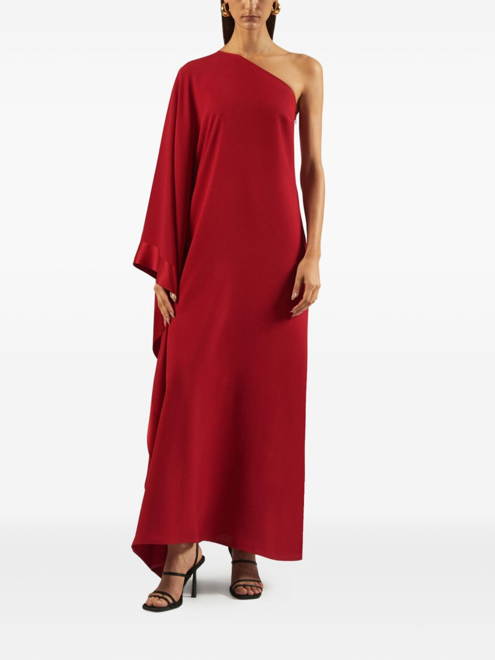 one-shoulder draped dress - 2