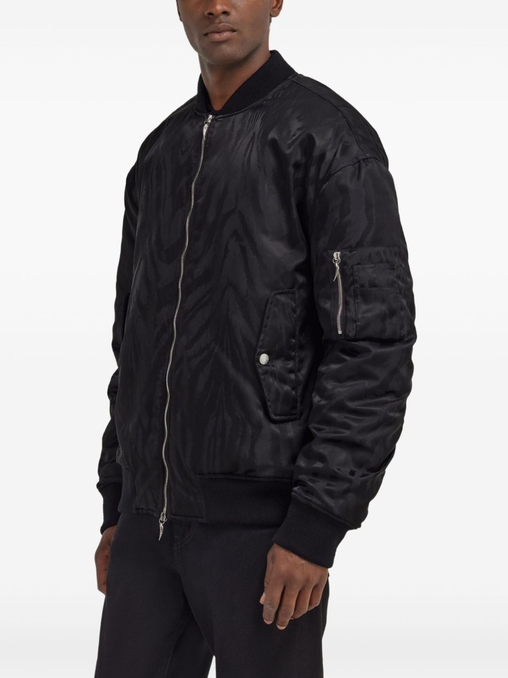 zebra-print bomber jacket - 4