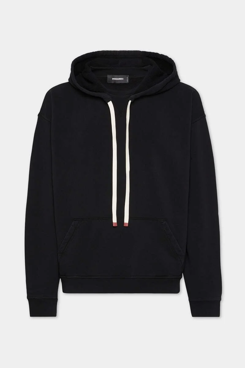 RELAX FIT LOGO DRAWSTRING HOODIE - 1