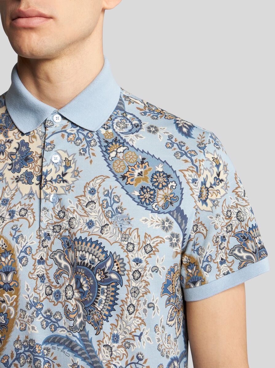 FLORAL PAISLEY POLO SHIRT - 3