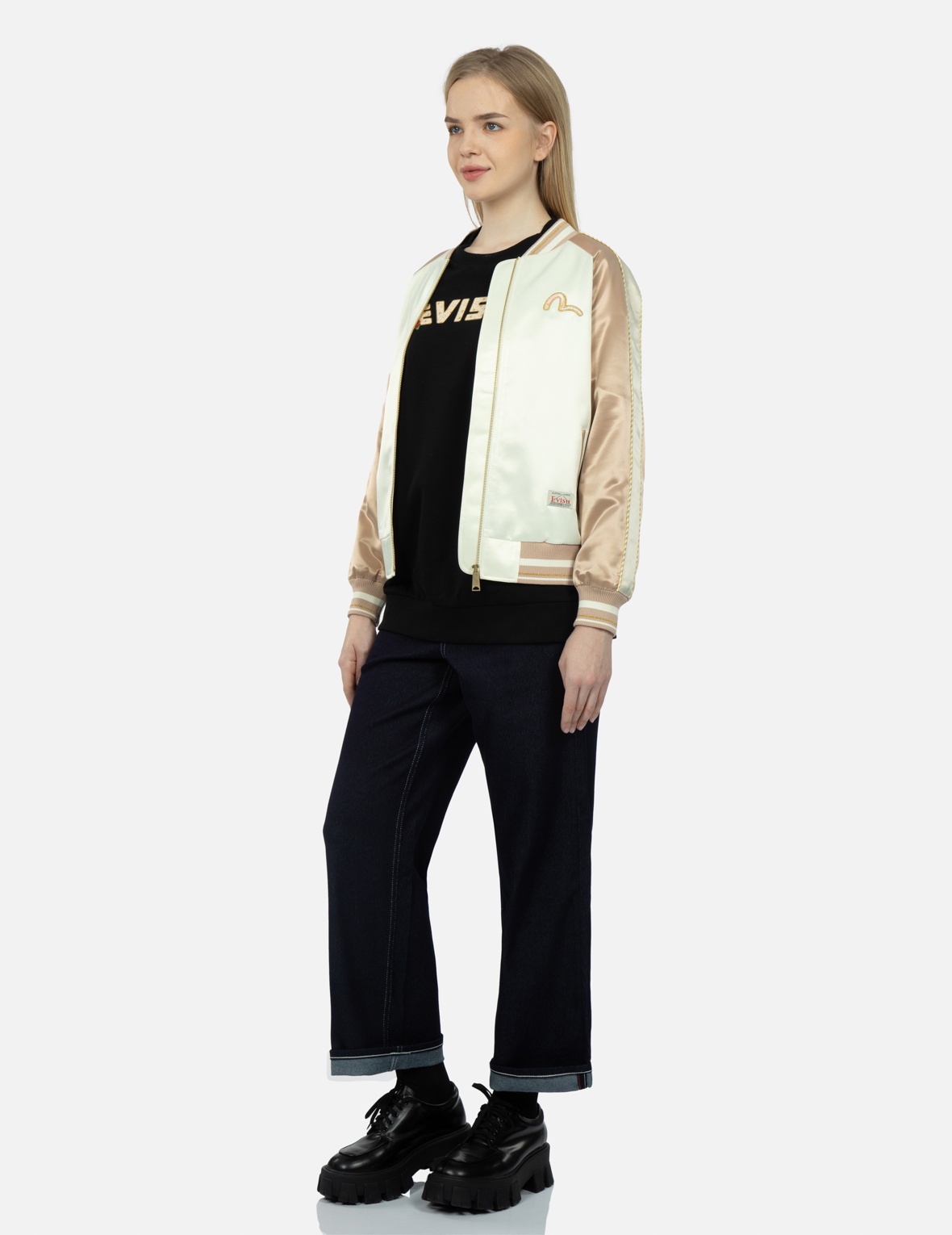 PEACOCK EMBROIDERY AND BROCADE KAMON APPLIQUÉ SOUVENIR JACKET - 4